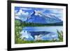 Lake Minnewanka Mount Inglismaldie, Banff National Park, Alberta, Canada-William Perry-Framed Photographic Print