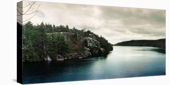 Lake Minnewaska in Minnewaska State Park, Catskill Mountains, New York State, USA-null-Stretched Canvas