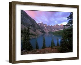 Lake Moraine at Dawn, Banff National Park, Alberta, Canada-Rob Tilley-Framed Premium Photographic Print