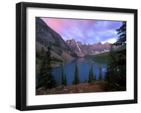 Lake Moraine at Dawn, Banff National Park, Alberta, Canada-Rob Tilley-Framed Premium Photographic Print