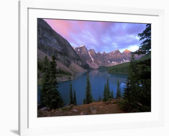 Lake Moraine at Dawn, Banff National Park, Alberta, Canada-Rob Tilley-Framed Photographic Print