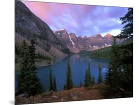 Lake Moraine at Dawn, Banff National Park, Alberta, Canada-Rob Tilley-Mounted Photographic Print