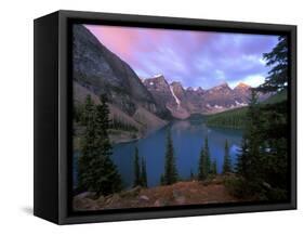 Lake Moraine at Dawn, Banff National Park, Alberta, Canada-Rob Tilley-Framed Stretched Canvas