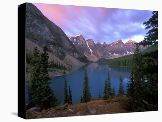 Lake Moraine at Dawn, Banff National Park, Alberta, Canada-Rob Tilley-Stretched Canvas