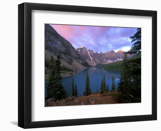 Lake Moraine at Dawn, Banff National Park, Alberta, Canada-Rob Tilley-Framed Photographic Print