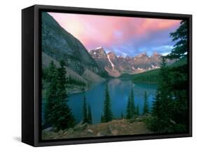 Lake Moraine at Dawn, Banff National Park, Alberta-Rob Tilley-Framed Stretched Canvas