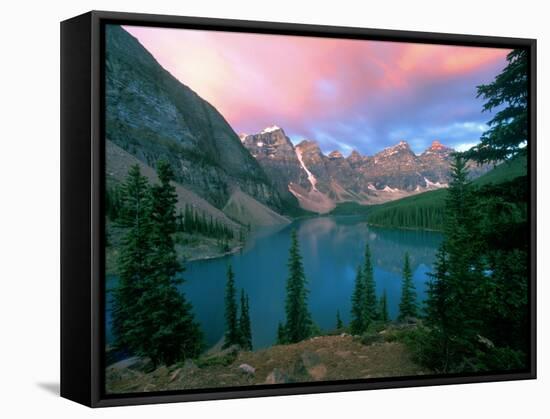 Lake Moraine at Dawn, Banff National Park, Alberta-Rob Tilley-Framed Stretched Canvas