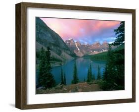 Lake Moraine at Dawn, Banff National Park, Alberta-Rob Tilley-Framed Premium Photographic Print