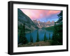 Lake Moraine at Dawn, Banff National Park, Alberta-Rob Tilley-Framed Premium Photographic Print