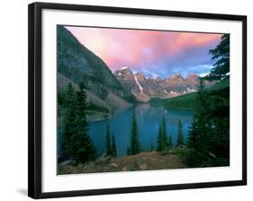 Lake Moraine at Dawn, Banff National Park, Alberta-Rob Tilley-Framed Photographic Print