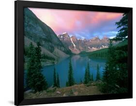 Lake Moraine at Dawn, Banff National Park, Alberta-Rob Tilley-Framed Photographic Print