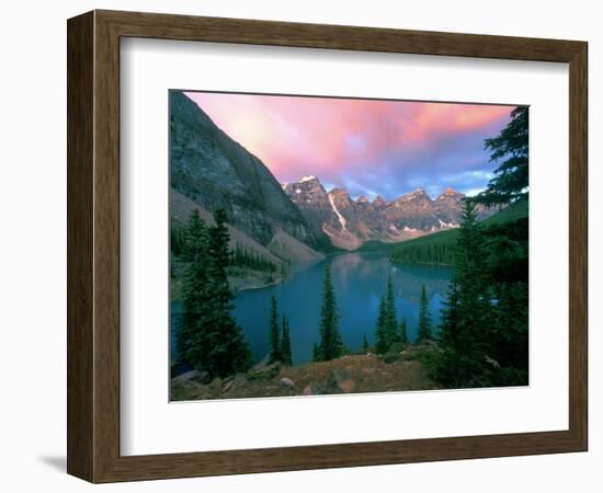 Lake Moraine at Dawn, Banff National Park, Alberta-Rob Tilley-Framed Photographic Print