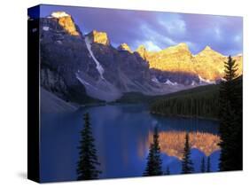 Lake Moraine at First Light, Banff National Park, Alberta, Canada-Rob Tilley-Stretched Canvas