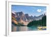 Lake Moraine, Near Lake Louise, Banff National Park, Canadian Rockies-Luis Leamus-Framed Photographic Print