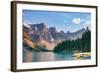 Lake Moraine, Near Lake Louise, Banff National Park, Canadian Rockies-Luis Leamus-Framed Photographic Print