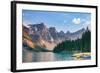 Lake Moraine, Near Lake Louise, Banff National Park, Canadian Rockies-Luis Leamus-Framed Photographic Print