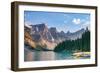 Lake Moraine, Near Lake Louise, Banff National Park, Canadian Rockies-Luis Leamus-Framed Photographic Print