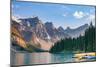 Lake Moraine, Near Lake Louise, Banff National Park, Canadian Rockies-Luis Leamus-Mounted Photographic Print