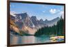 Lake Moraine, Near Lake Louise, Banff National Park, Canadian Rockies-Luis Leamus-Framed Photographic Print