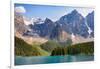 Lake Moraine, Near Lake Louise, Banff National Park, Canadian Rockies-Luis Leamus-Framed Photographic Print