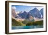 Lake Moraine, Near Lake Louise, Banff National Park, Canadian Rockies-Luis Leamus-Framed Photographic Print