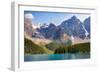 Lake Moraine, Near Lake Louise, Banff National Park, Canadian Rockies-Luis Leamus-Framed Photographic Print