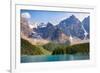 Lake Moraine, Near Lake Louise, Banff National Park, Canadian Rockies-Luis Leamus-Framed Photographic Print