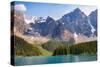 Lake Moraine, Near Lake Louise, Banff National Park, Canadian Rockies-Luis Leamus-Stretched Canvas