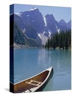 Lake Moraine, Rocky Mountains, Alberta, Canada-Robert Harding-Stretched Canvas