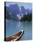 Lake Moraine, Rocky Mountains, Alberta, Canada-Robert Harding-Stretched Canvas