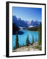 Lake Moraine, Valley of the Ten Peaks, Banff National Park, Alberta, Canada-Hans Peter Merten-Framed Photographic Print