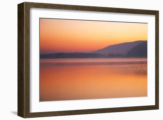 Lake, Morning Mood, Light Atmosphere-Alfons Rumberger-Framed Photographic Print