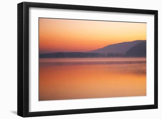 Lake, Morning Mood, Light Atmosphere-Alfons Rumberger-Framed Photographic Print