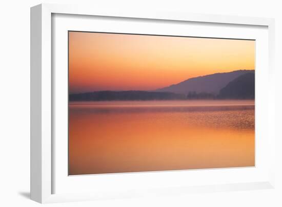 Lake, Morning Mood, Light Atmosphere-Alfons Rumberger-Framed Photographic Print