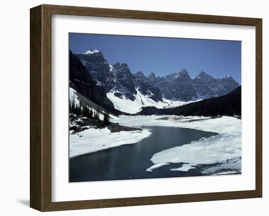 Lake Morraine, Banff National Park, Unesco World Heritage Site, Alberta, Rockies, Canada-Julian Pottage-Framed Photographic Print