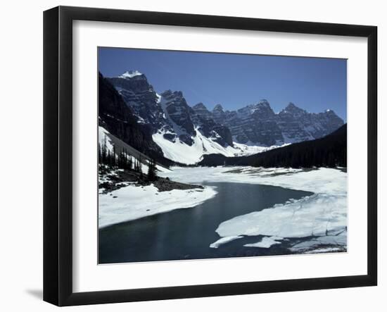 Lake Morraine, Banff National Park, Unesco World Heritage Site, Alberta, Rockies, Canada-Julian Pottage-Framed Photographic Print