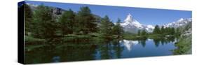 Lake, Mountains, Matterhorn, Zermatt, Switzerland-null-Stretched Canvas