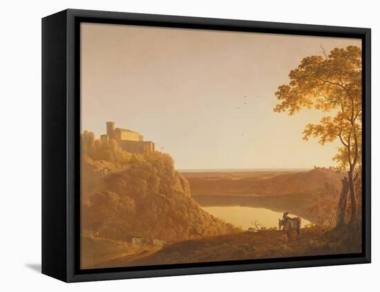 Lake Nemi at Sunset, C.1790-Joseph Wright of Derby-Framed Stretched Canvas