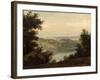 Lake Nemi, in the Background the City of Genzano, Late 18th-Early 19th Century-Pierre Henri de Valenciennes-Framed Giclee Print