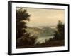 Lake Nemi, in the Background the City of Genzano, Late 18th-Early 19th Century-Pierre Henri de Valenciennes-Framed Giclee Print