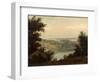 Lake Nemi, in the Background the City of Genzano, Late 18th-Early 19th Century-Pierre Henri de Valenciennes-Framed Giclee Print