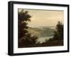 Lake Nemi, in the Background the City of Genzano, Late 18th-Early 19th Century-Pierre Henri de Valenciennes-Framed Giclee Print