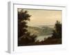 Lake Nemi, in the Background the City of Genzano, Late 18th-Early 19th Century-Pierre Henri de Valenciennes-Framed Giclee Print