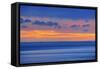 Lake Newell at sunset.-Mike Grandmaison-Framed Stretched Canvas