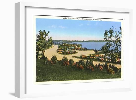 Lake Nokomis Park, Minneapolis, Minnesota-null-Framed Art Print