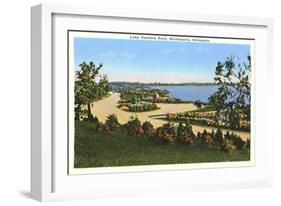 Lake Nokomis Park, Minneapolis, Minnesota-null-Framed Art Print