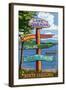 Lake Norman, North Carolina - Destination Sign-Lantern Press-Framed Art Print