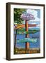 Lake Norman, North Carolina - Destination Sign-Lantern Press-Framed Art Print