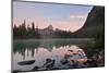 Lake O'hara and Cathedral Mountain at Sunrise, Yoho National Park, Canada-Lijuan Guo-Mounted Photographic Print