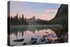 Lake O'hara and Cathedral Mountain at Sunrise, Yoho National Park, Canada-Lijuan Guo-Stretched Canvas